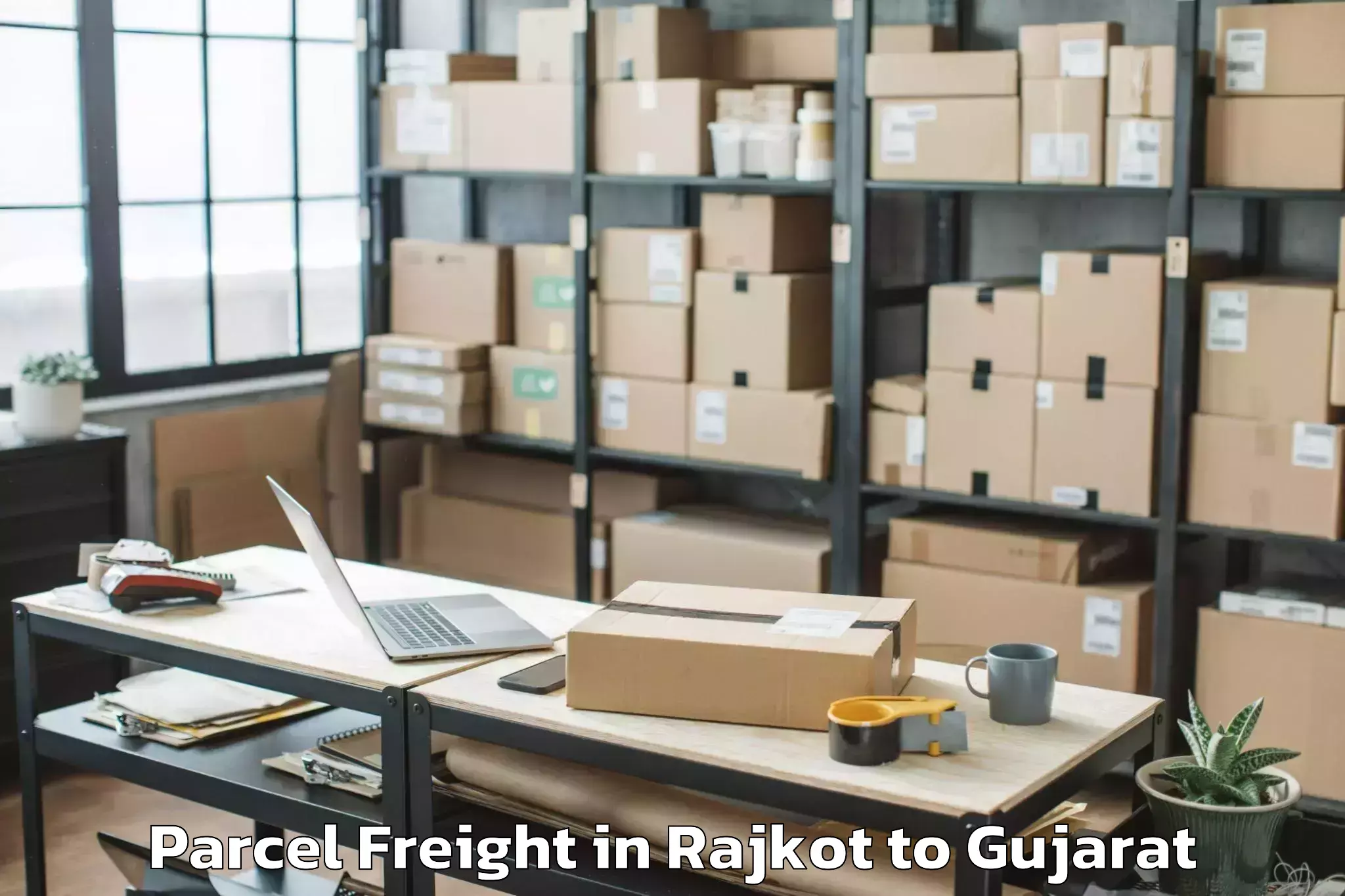 Quality Rajkot to Gujarat University Ahmedabad Parcel Freight